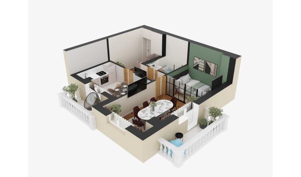2-комн. квартира 71.68 м²  9/9 этаж | Жилой комплекс SHAYX-UL OLAM