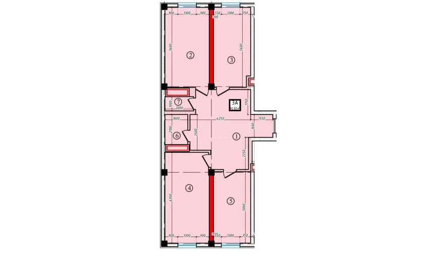 3-комнатная квартира 92.82 м²  2/10 этаж | Жилой комплекс Ko'kcha-Oqtepa