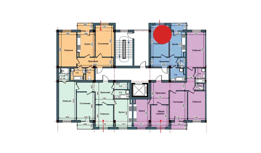 1-комнатная квартира 49.8 м²  6/10 этаж | Жилой комплекс NUR BARAKA