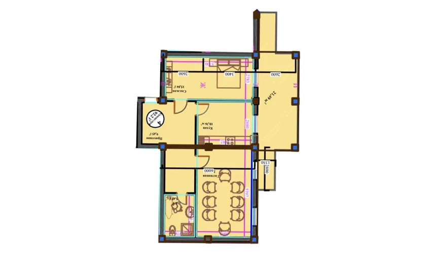 4-комнатная квартира 92.2 м²  11/11 этаж | Жилой комплекс ANHOR AVENUE