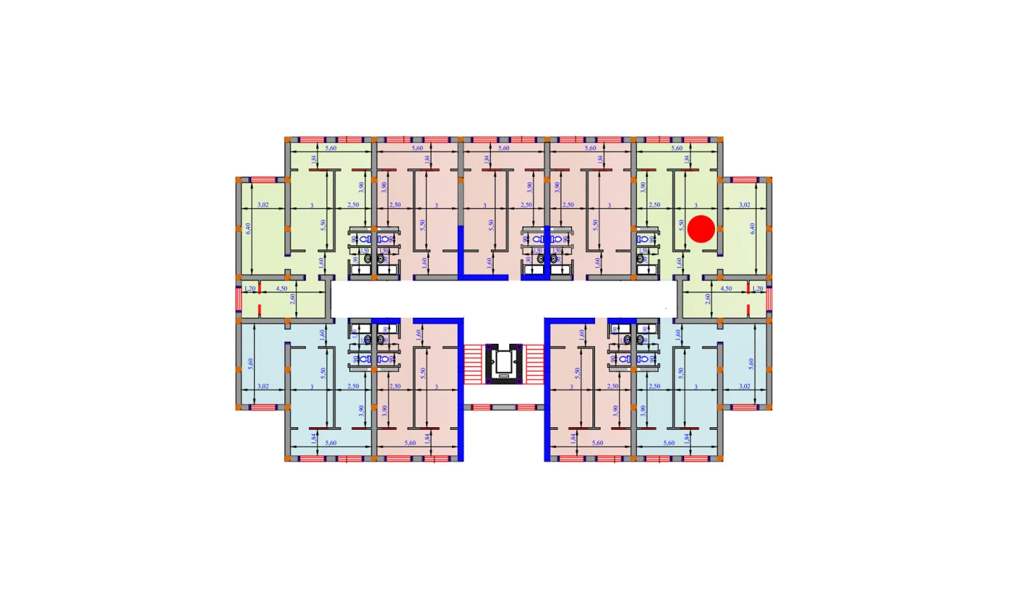 3-xonali xonadon 99 m²  1/9 qavat | SHOHSAROY Turar-joy majmuasi