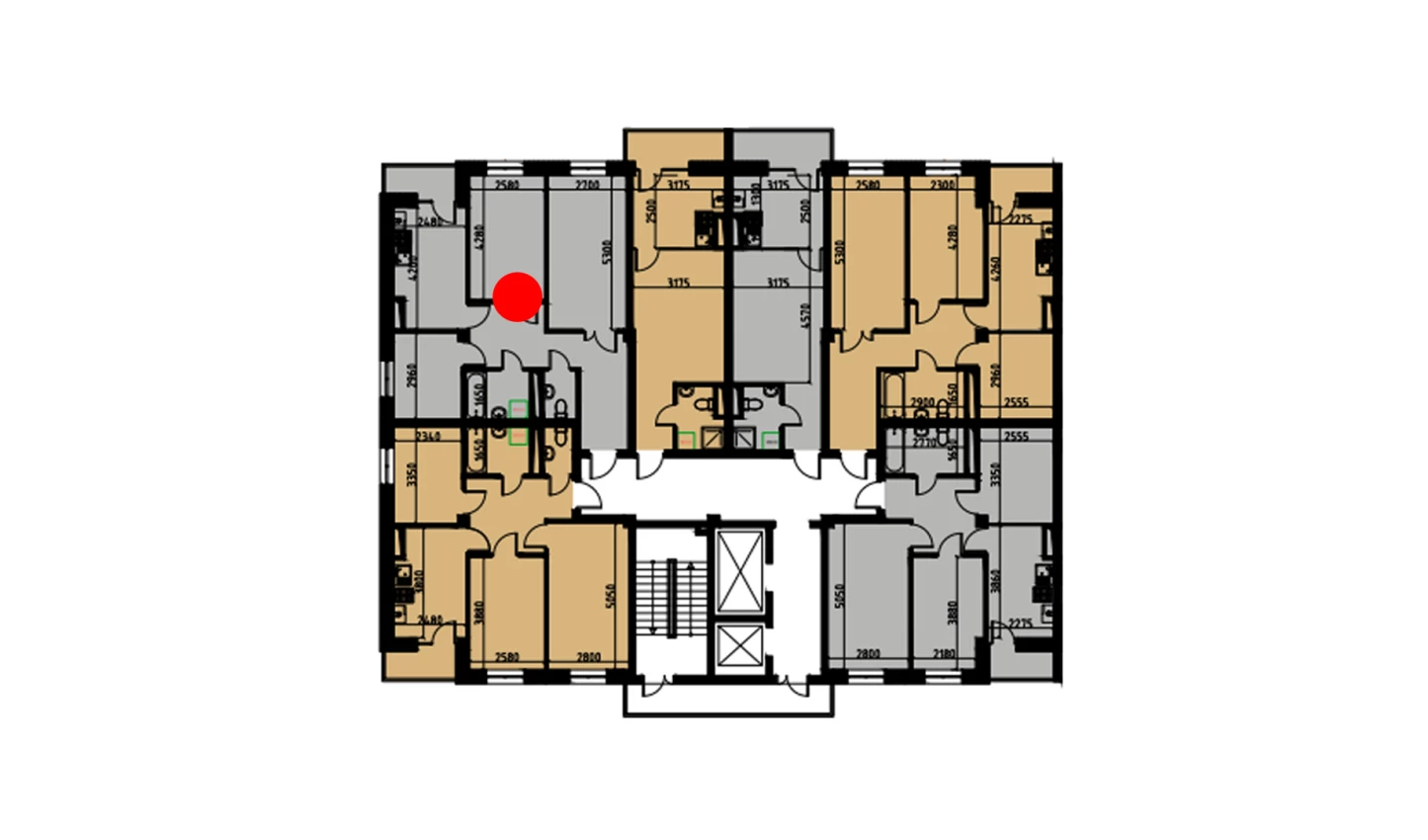 3-комн. квартира 69.46 м²  4/10 этаж | Жилой комплекс YANGIOBOD RESIDENCE