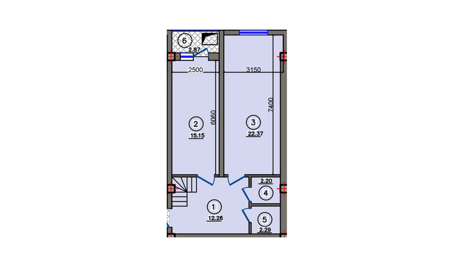 2-комн. квартира 57.14 м²  9/10 этаж | Жилой комплекс Qibray City