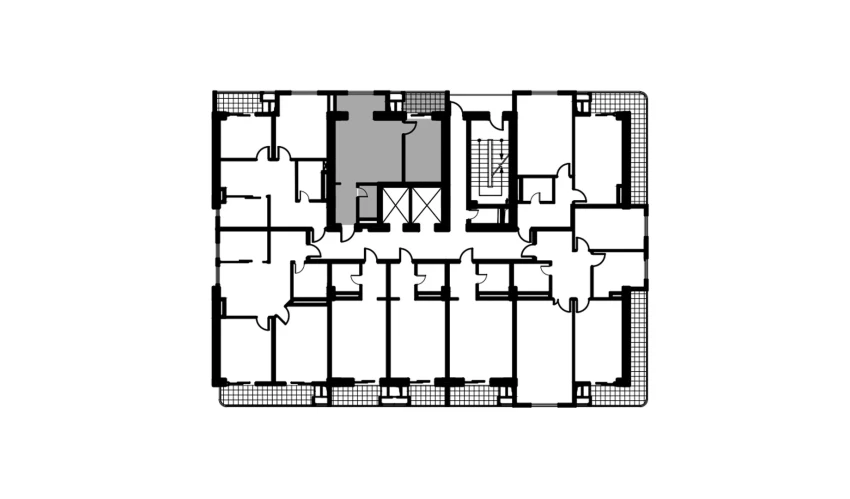 2-комнатная квартира 44.7 м²  3/12 этаж | Жилой комплекс NAVRUZ GROUP