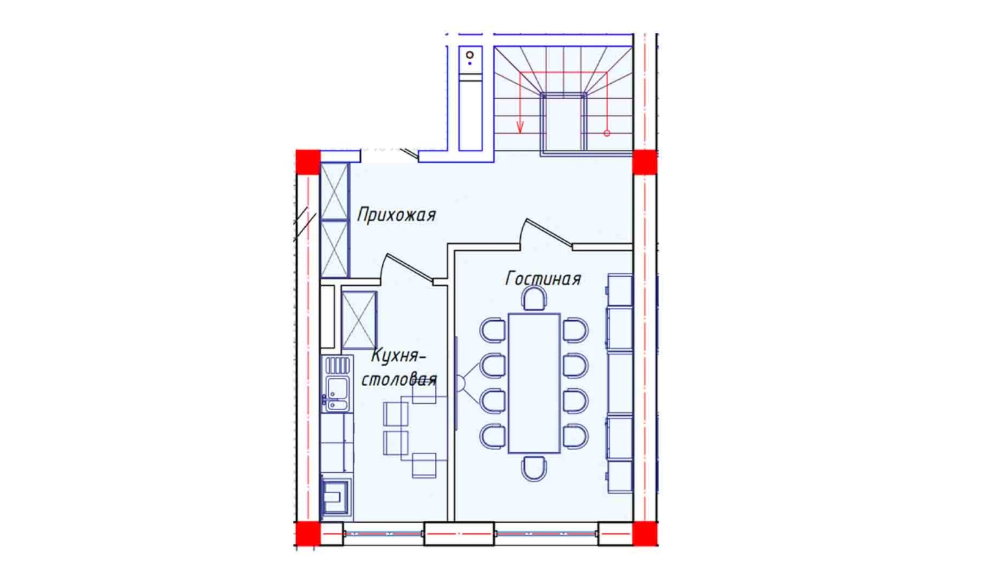 4-комн. квартира 100.5 м²  1/8 этаж | Жилой комплекс STAR HOUSE RESIDENCE