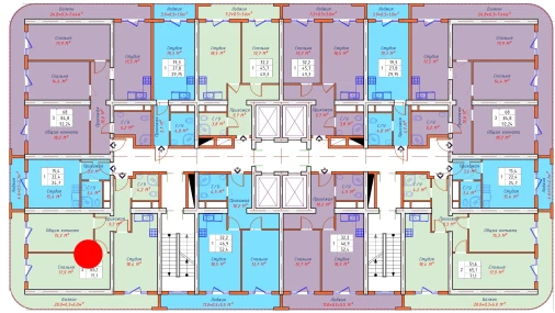 2-комнатная квартира 71.1 м²  4/22 этаж | Жилой комплекс TXT Tower