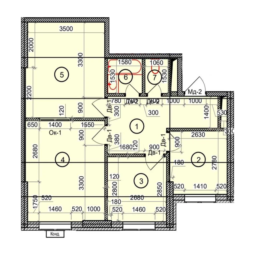 3-комн. квартира 63.6 м²  4/9 этаж | Жилой комплекс Uchtepa Avenue