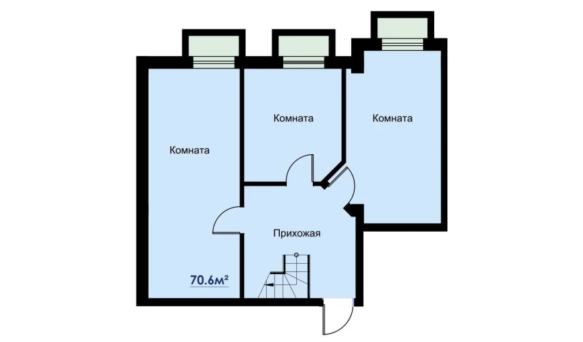 3-комнатная квартира 140.2 м²  1/6 этаж | Жилой комплекс CHOSHTEPA GARDEN