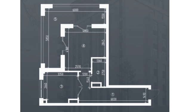 3-xonali xonadon 57.5 m²  12/12 qavat | Bunyodobod Turar-joy majmuasi