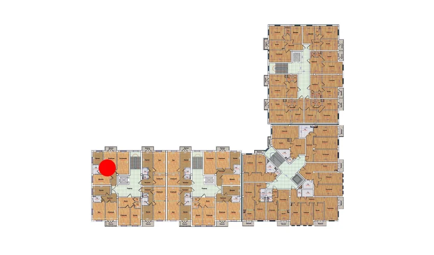 3-xonali xonadon 61.4 m²  2/9 qavat | MBG Turar-joy majmuasi