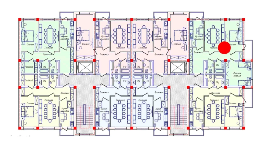 2-xonali xonadon 76.2 m²  5/8 qavat | STAR HOUSE RESIDENCE Turar-joy majmuasi