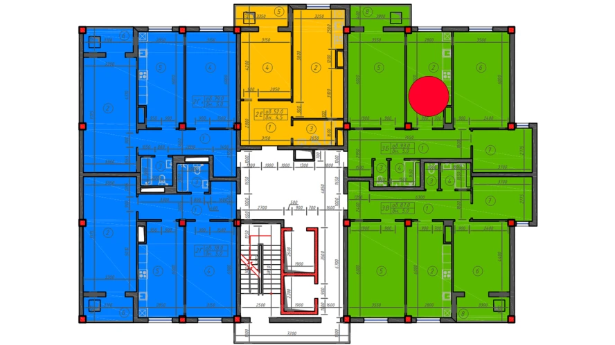 3-xonali xonadon 93 m² 11/12 qavat | Sokin hayot Turar-joy majmuasi 3-xonali xonadon 93 m² 11/12 qavat | Sokin hayot Turar-joy majmuasi