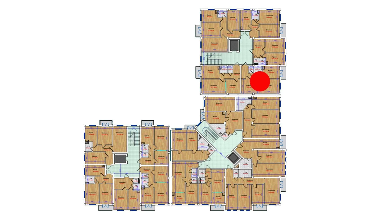 2-комн. квартира 47.4 м²  2/9 этаж | Жилой комплекс MBG