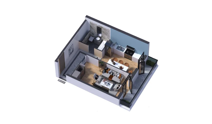1-xonali xonadon 40.26 m²  15/16 qavat | SOKIN DIYOR Turar-joy majmuasi