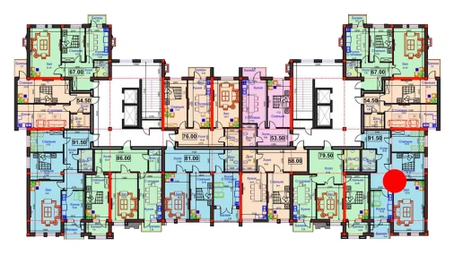 3-комнатная квартира 91.5 м²  4/12 этаж | Жилой комплекс GAGARIN AVENUE