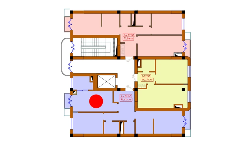 3-комнатная квартира 81.61 м²  6/10 этаж | Жилой комплекс Aviasozlar Plaza