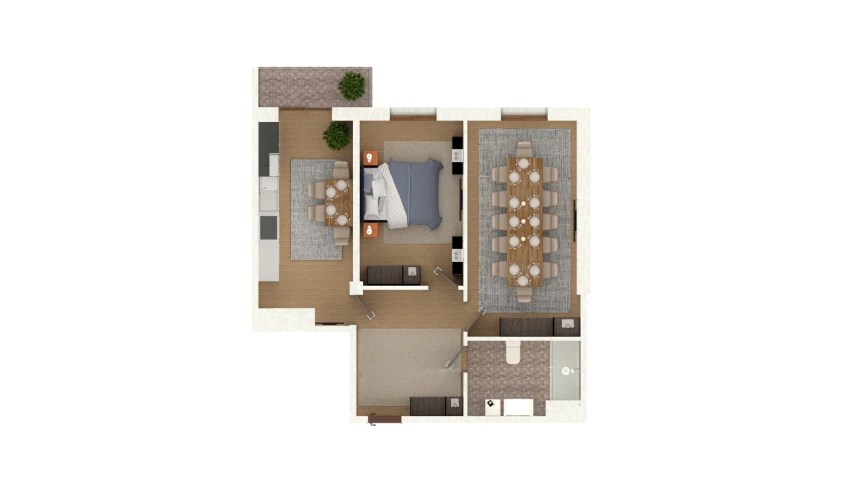 2-xonali xonadon 72.02 m²  10/13 qavat | Al-Qasr Turar-joy majmuasi