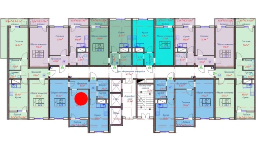 2-комнатная квартира 57.8 м²  11/16 этаж | Жилой комплекс TRINITY