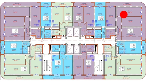 3-комнатная квартира 103.7 м²  6/22 этаж | Жилой комплекс TXT Tower