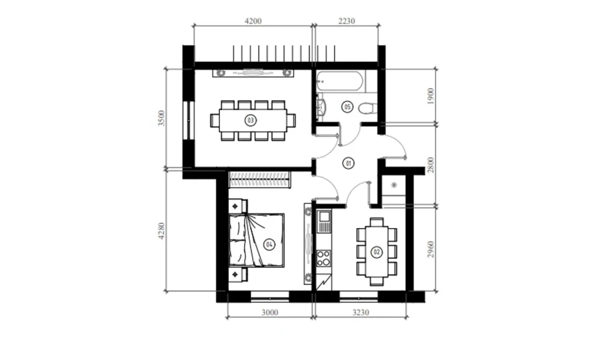 2-xonali xonadon 48.5 m²  5/9 qavat | FIDOKOR Turar-joy majmuasi