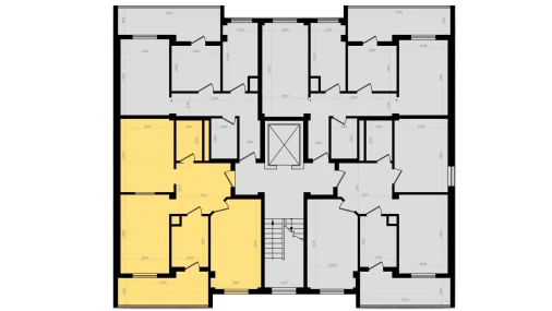 3-комнатная квартира 80.4 м²  6/8 этаж | Жилой комплекс YASHIL VODIY RESIDENCE