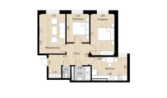 3-комн. квартира 68.11 м²  10/10 этаж | Жилой комплекс Ko'kcha-Oqtepa
