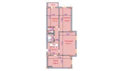 3-комн. квартира 90.93 м²  9/9 этаж | Жилой комплекс SHAYX-UL OLAM