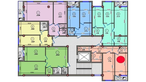 2-xonali xonadon 60.88 m²  6/10 qavat | Qibray City Turar-joy majmuasi