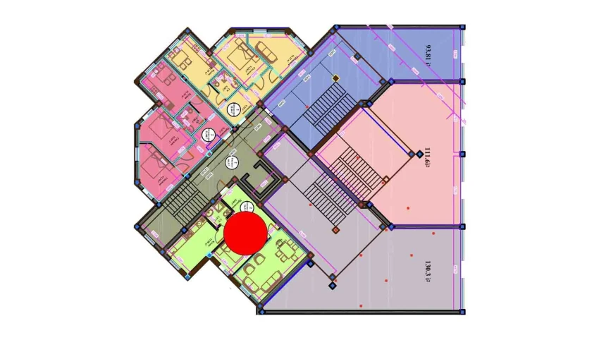 2-комнатная квартира 56.5 м²  2/11 этаж | Жилой комплекс ANHOR AVENUE