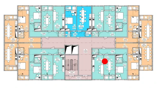 3-xonali xonadon 68.71 m²  10/16 qavat | ELITE ECO CITY Turar-joy majmuasi