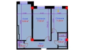 2-комн. квартира 59.31 м²  10/10 этаж | Жилой комплекс Ko'kcha-Oqtepa