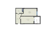 1-xonali xonadon 52.6 m²  7/13 qavat | ORZU SAROYI Turar-joy majmuasi