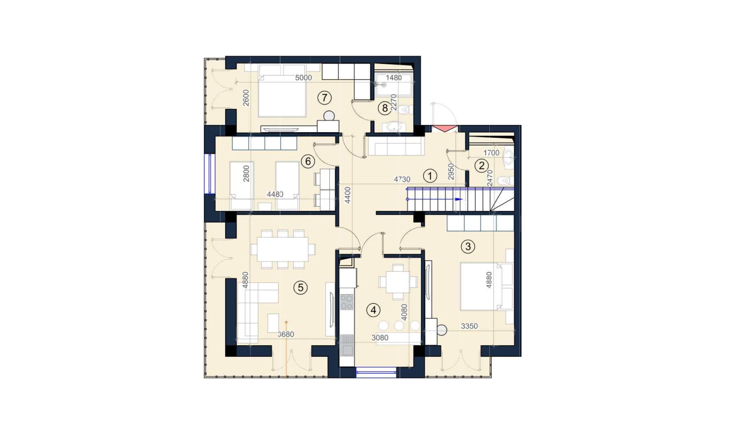 4-комн. квартира 226 м²  9/9 этаж | Жилой комплекс KO'KSAROY
