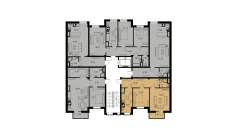 2-xonali xonadon 59.11 m²  2/9 qavat | MINGCHINOR Turar-joy majmuasi