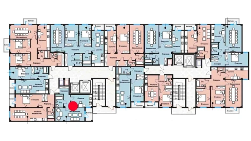 1-xonali xonadon 45.06 m²  3/12 qavat | Zangota City 1 -ETAP Turar-joy majmuasi