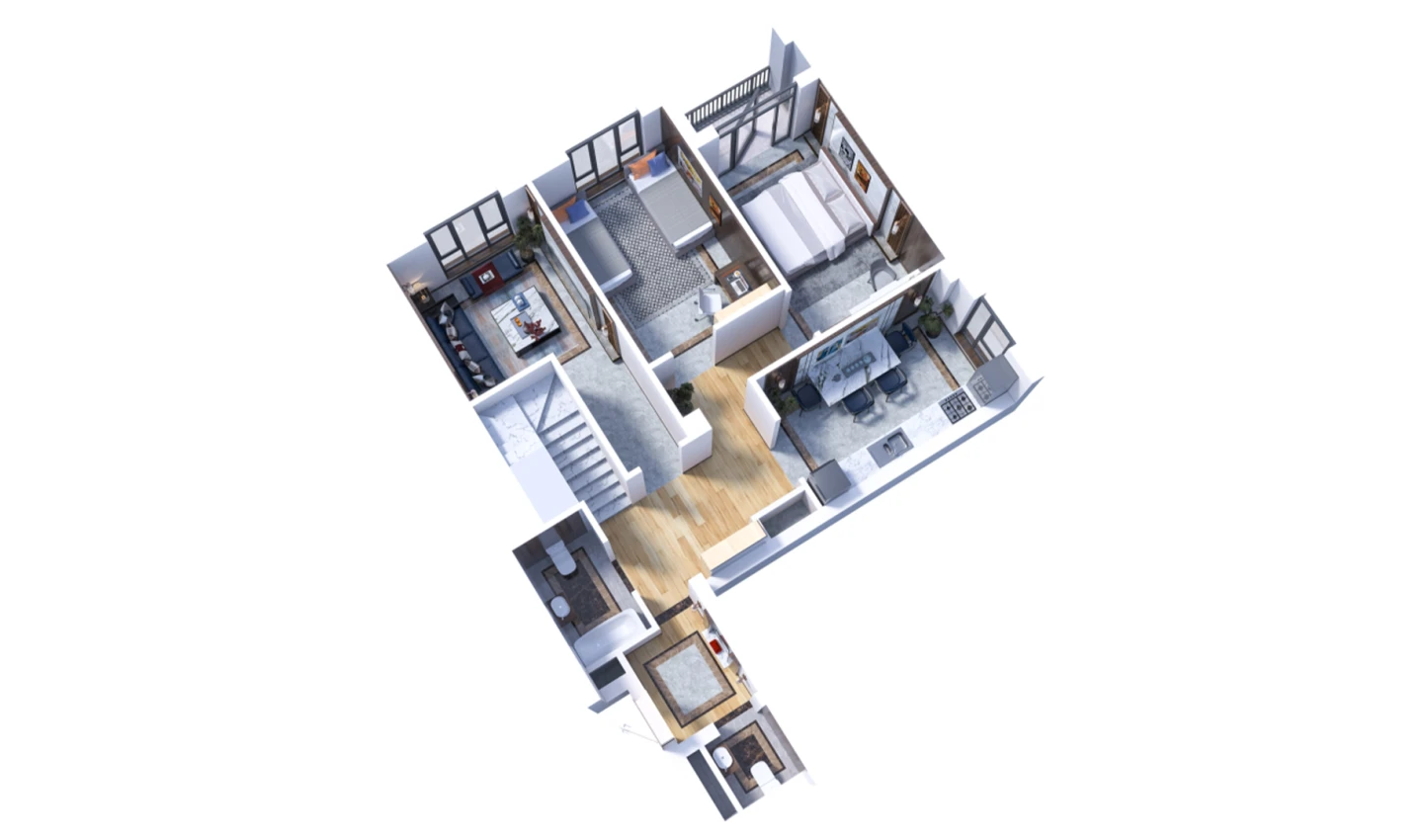 3-xonali xonadon 188.3 m²  16/16 qavat | Musaffo Turar-joy majmuasi
