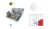 2-xonali xonadon 51.1 m²  8/9 qavat | Uchtepa Avenue Turar-joy majmuasi