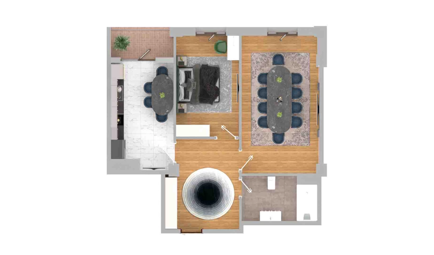 2-комн. квартира 69.18 м²  11/13 этаж | Жилой комплекс Al-Qasr