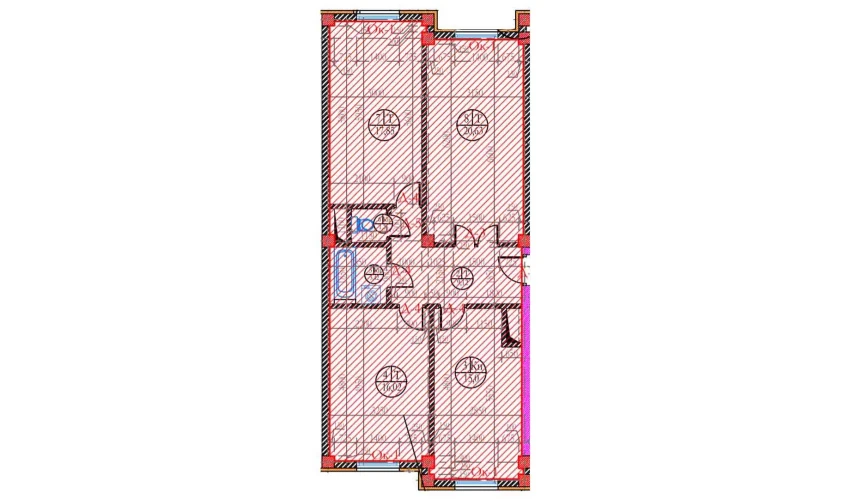 4-комнатная квартира 89.17 м²  1/8 этаж | Жилой комплекс Ziynat Capital