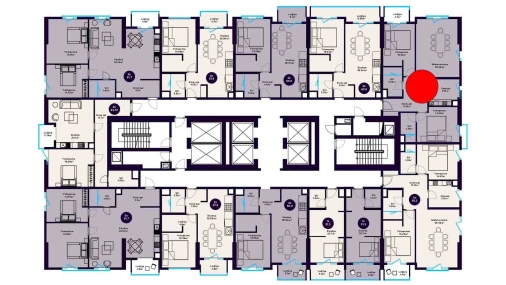 3-xonali xonadon 92.3 m²  10/20 qavat | Central Avenue Turar-joy majmuasi