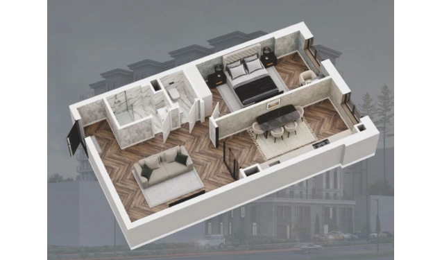2-комнатная квартира 65.6 м²  10/12 этаж | Жилой комплекс Bunyodobod