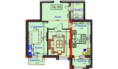 2-комн. квартира 79.5 м²  9/12 этаж | Жилой комплекс GAGARIN AVENUE