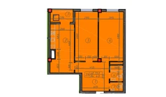 2-комн. квартира 73 м²  11/12 этаж | Жилой комплекс Sokin hayot