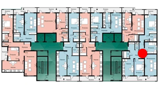 4-xonali xonadon 91.83 m²  6/16 qavat | SOKIN DIYOR Turar-joy majmuasi