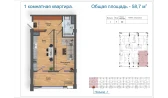 2-xonali xonadon 58.7 m² 5/14 qavat | Avia Palace Turar-joy majmuasi 2-xonali xonadon 58.7 m² 5/14 qavat | Avia Palace Turar-joy majmuasi