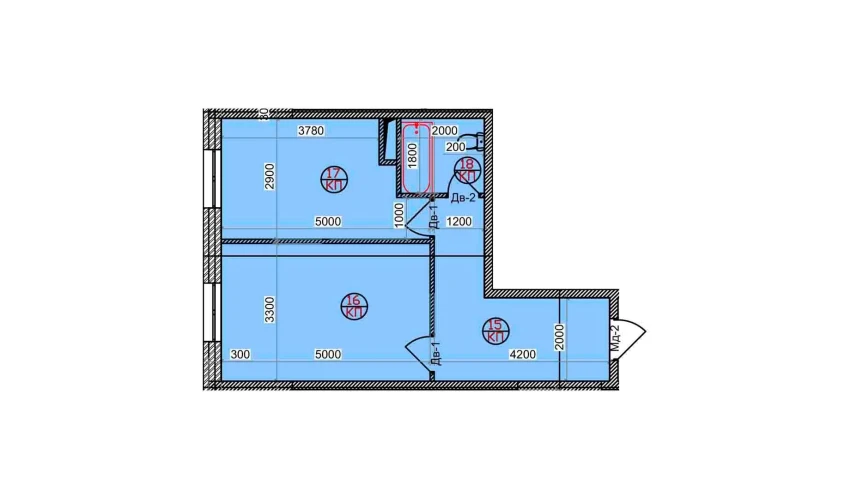 1-xonali xonadon 45.7 m²  8/9 qavat | Uchtepa Avenue Turar-joy majmuasi