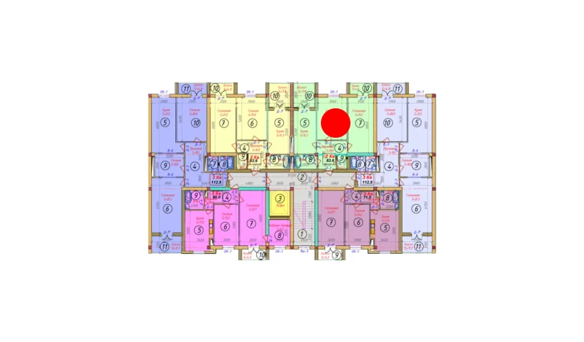 3-xonali xonadon 83.6 m²  5/9 qavat | SAMARQAND CITY Turar-joy majmuasi