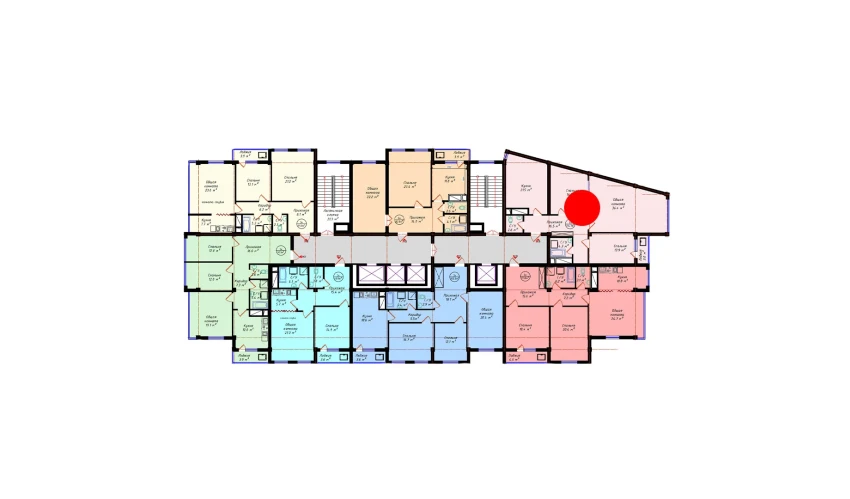 3-комнатная квартира 114.7 м²  1/19 этаж | Жилой комплекс BRILLIANT CITY AC