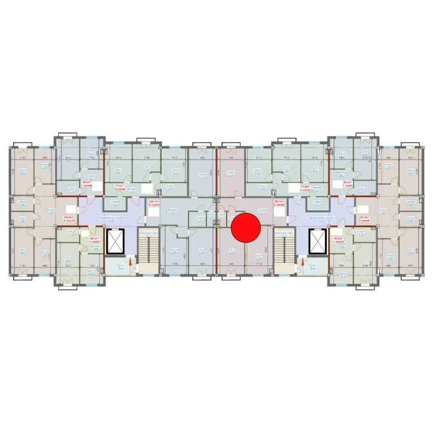 2-xonali xonadon 102.7 m²  5/9 qavat | YANGI AVLOD Turar-joy majmuasi