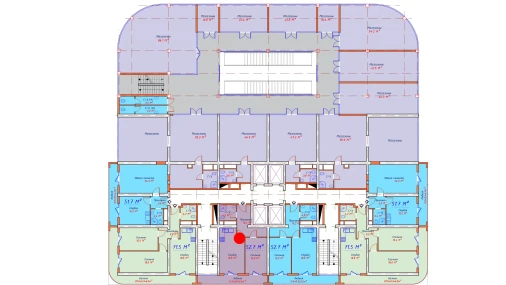 1-комнатная квартира 52.7 м²  3/22 этаж | Жилой комплекс TXT Tower